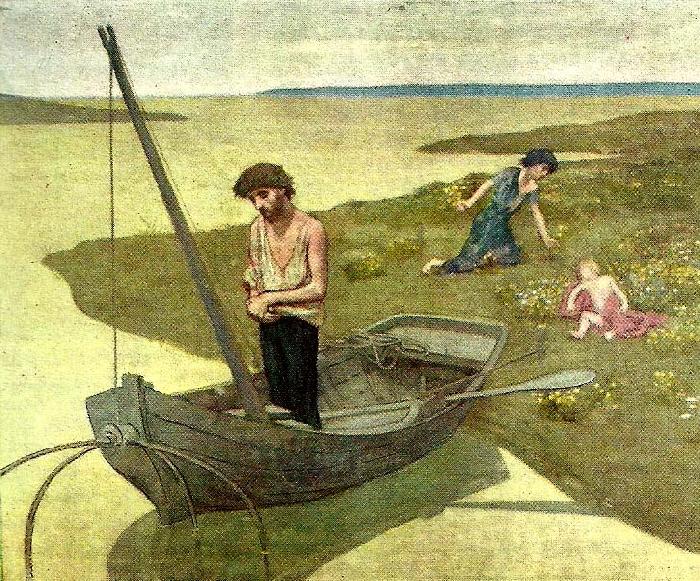 Pierre Puvis de Chavannes den fattige fiskaren oil painting picture